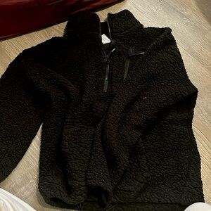 Black half zip fleece